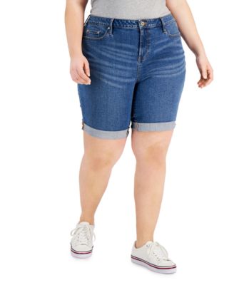 Tommy Hilfiger - TH Flex Plus Size Cuffed Denim Shorts