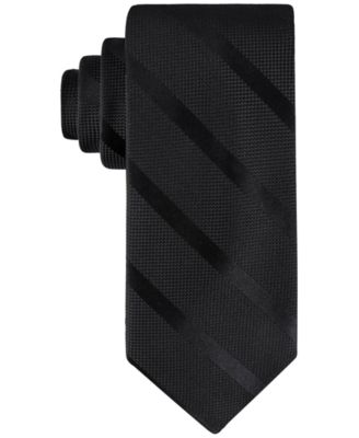Tommy Hilfiger - Men's Solid Textured Stripe Tie