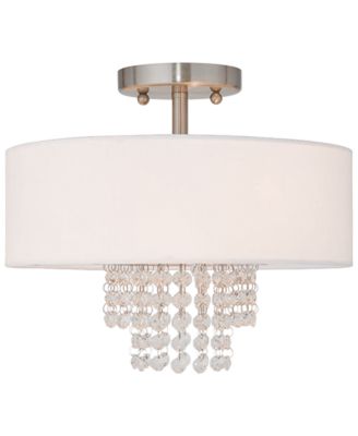 Livex - Carlisle 13'' Brushed Nickel Semi Flush