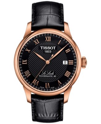 Tissot - Men's Swiss Le Locle Black Leather Strap Watch 40mm