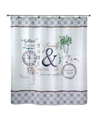 Avanti - Modern Farmhouse Printed 72" x 72" Shower Curtain