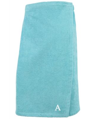 Linum Home - 100% Turkish Cotton Terry Personalized Women's Bath Wrap - Aqua