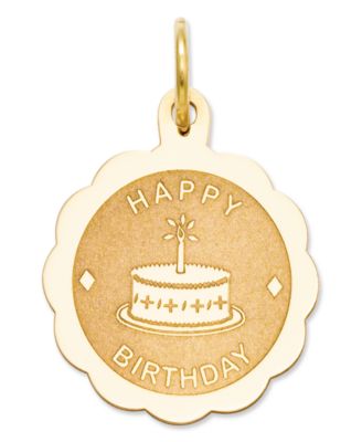 Macy's - 14k Gold Charm, Happy Birthday Charm