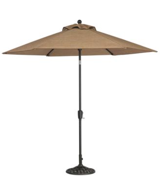 Furniture - Beachmont II Outdoor 9' Auto-Tilt Patio Umbrellla with Base