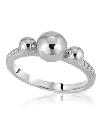 Macy's - Brilliant Bubbles Diamond (1/10 ct. t.w.) 3 Bubble Ring Designed in Sterling Silver, 14k Yellow Gold over Sterling Silver or 14k Rose Gold over Sterling Silver