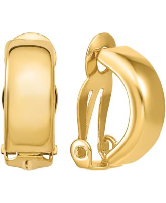 Macy's - Polished Half Hoop Clip-On Earrings in 14k Gold