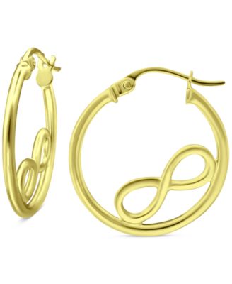 Giani Bernini - Infinity Accent Small Hoop Earrings in 18k Gold-Plated Sterling Silver