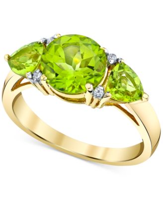 Macy's - Peridot (3-1/2 ct. t.w.) & Diamond Accent Ring in 14k Gold