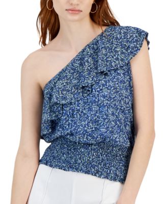 I.N.C. International Concepts - Women's One-Shoulder Ruffled Top