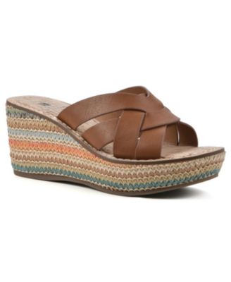 White Mountain - Samwell Wedge Sandals