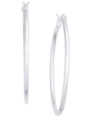 Giani Bernini - Skinny Hoop Earrings in Sterling Silver