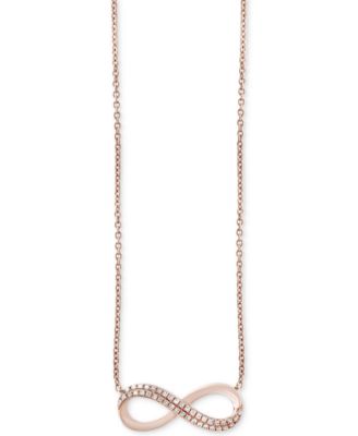 EFFY Collection - Diamond Infinity Pendant Necklace (1/8 ct. t.w.) in 14k Rose Gold
