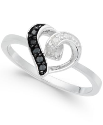 Macy's - Diamond Heart Ring (1/10 ct. t.w.) in Sterling Silver