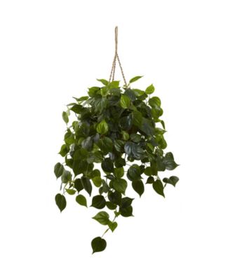 Nearly Natural - Philodendron UV-Resistant Indoor/Outdoor Artificial Plant Hanging Basket
