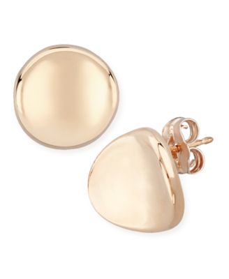 Macy's - Dapped Disc Stud Earrings Set in 14k White or Rose Gold (10mm)