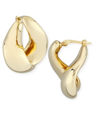 Macy's - Bypass Hoop Earrings Set in 14k Gold