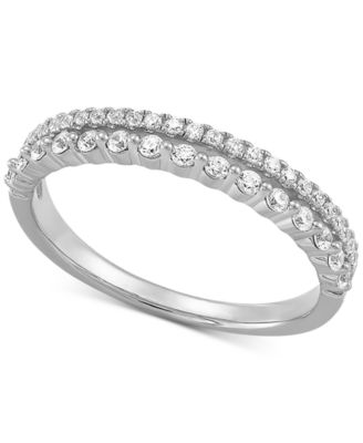 Macy's - Diamond Split Shank Band (1/4 ct. t.w.) in 14k White Gold