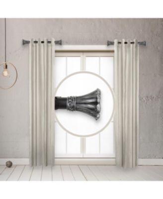 Rod Desyne - Blossom 1" Side Curtain Rod 12-20 inch (Set of 2)