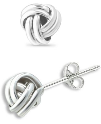 Giani Bernini - Double Love Knot Stud Earrings in Sterling Silver or 18k Gold Over Silver