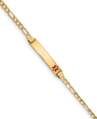 Macy's - Medical Info ID Plate Bracelet in 14k Gold