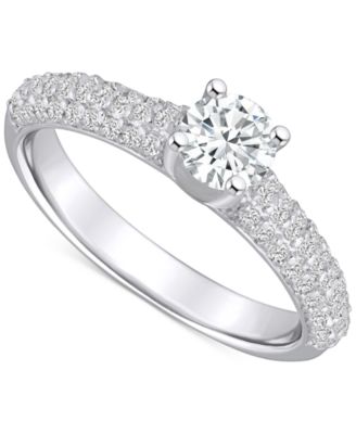 Macy's - Diamond Pav&eacute; Engagement Ring (1 ct. t.w.) in 14k Gold