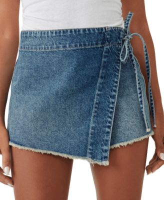 Free People - Women's Emmy Cotton Denim Mini Skort