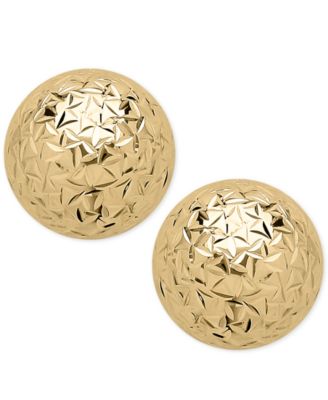 Macy's - Textured Ball Stud Earrings in 14k White Gold or Yellow Gold