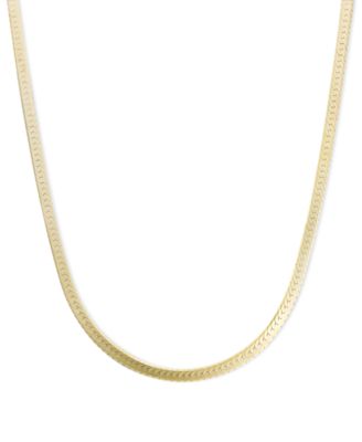 Macy's - 14k Gold Necklace, 18" Flat Herringbone Chain