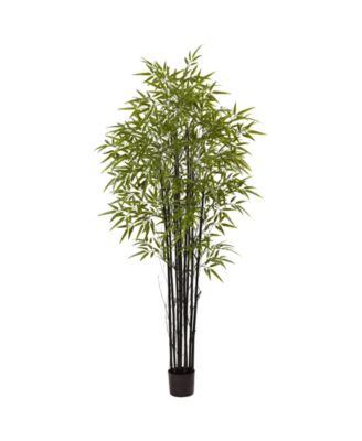 Nearly Natural - 6' Indoor/Outdoor UV-Resistant Artificial Black Bamboo Tree