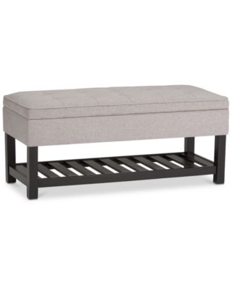 Simpli Home - Verona Storage Ottoman, Quick Ship