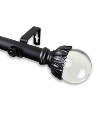Rod Desyne - Pixie Curtain Rod 1 inch dia 120-170 inch - Black
