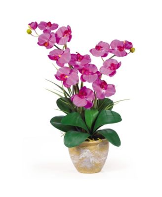 Nearly Natural - Double Phalaenopsis Silk Orchid Flower Arrangement
