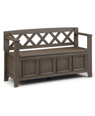 Simpli Home - Amherst Bench, Quick Ship