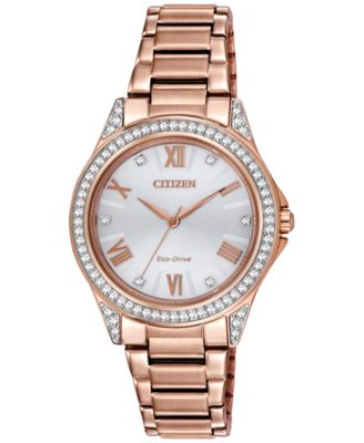 Citizen - Women's Rose Gold-Tone Stainless Steel Bracelet Watch 34mm