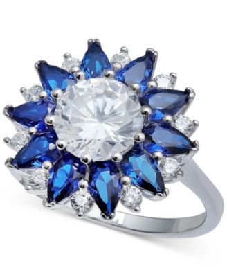 Macy's - Cubic Zirconia Starflower Ring in Sterling Silver
