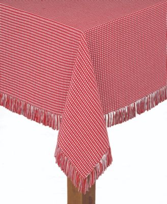 Lintex - Homespun Red 100% Cotton Tablecloth 60"X120"
