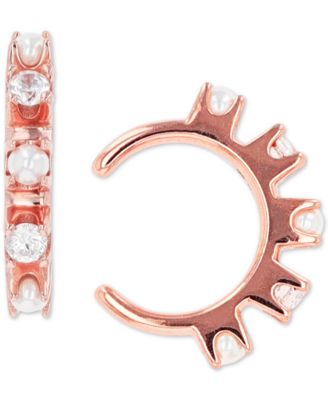 Macy's - Imitation Pearl & Cubic Zirconia Ear Cuffs