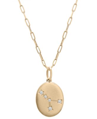 Wrapped - Diamond Cancer Constellation 18" Pendant Necklace (1/20 ct. tw) in 10k Yellow Gold