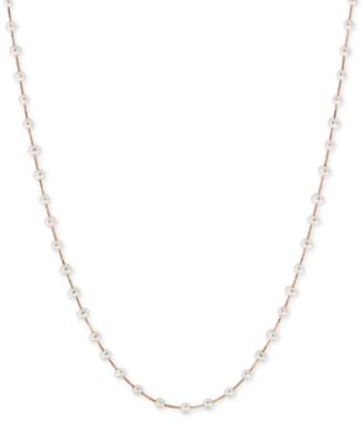 EFFY Collection - Cultured Freshwater Pearl (3mm) Statement Necklace in 14k Gold, White Gold or Rose Gold