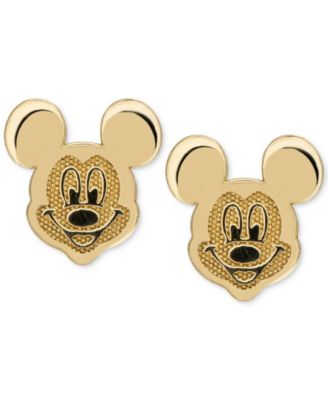 Disney - Children's Mickey Mouse Head Stud Earrings in 14k Gold