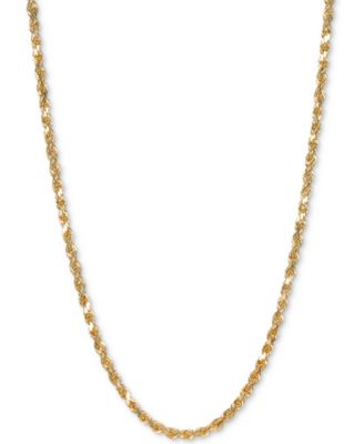 Italian Gold - Rope 24" Chain Necklace in 14k Gold