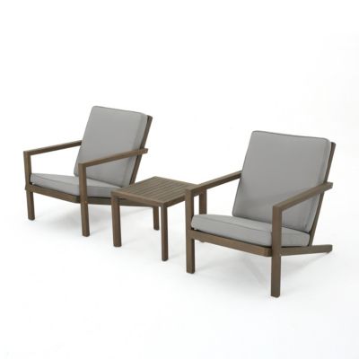 Noble House - Leah Outdoor 3pc Dining Set, Quick Ship
