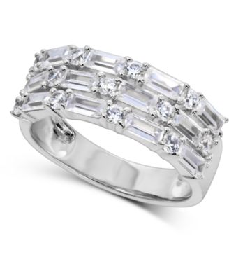 Arabella - Cubic Zirconia Baguette Band in Sterling Silver