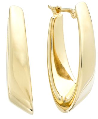 Macy's - 14k Gold Earrings, Visor Earrings
