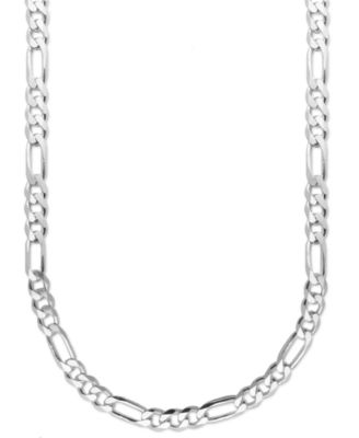 Macy's - Men's Sterling Silver Necklace, 22" 8mm Figaro Chain