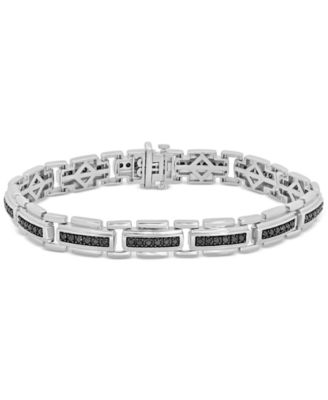 Macy's - Black Diamond Link Bracelet (2 ct t.w.) in Sterling Silver