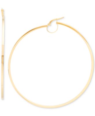 Macy's - Skinny Extra-Large Hoop Earrings in 10k Gold, 70mm