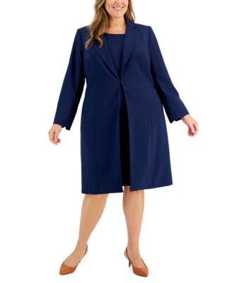 Le Suit - Plus Size Topper Jacket & Sheath Dress Suit