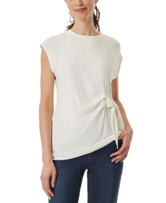 Jones New York - Women's Drapey Side-Tie Slub Top