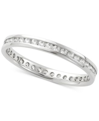 Macy's - Diamond Channel Set Eternity Band (1/2 ct. t.w.) in 14k White Gold